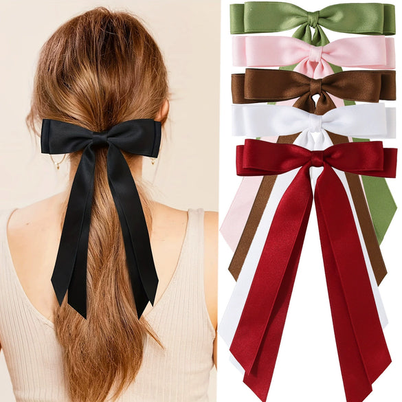 Wholesale Women's Handmade Cloth Doublelayer Bow Duckbill Clip Hairpin Hair Accessories