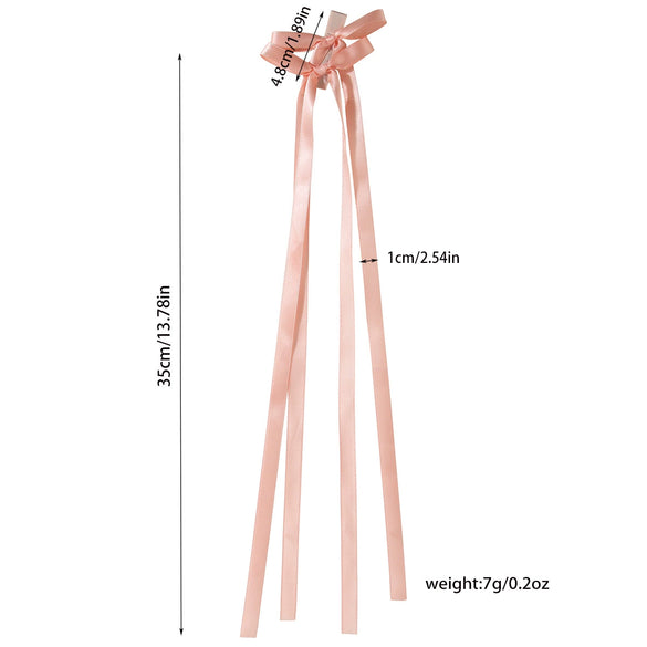 Wholesale Women's Handmade Cloth Duckbill Clip Hair Accessories Long Streamer Bow Hairpin Braided Hair Ribbon Headdress