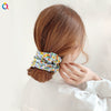 Wholesale Women's Handmade Cloth Hair Ring With Floral Plaid Pattern In Pastoral Style