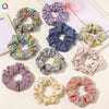 Wholesale Women's Handmade Cloth Hair Ring With Floral Plaid Pattern In Pastoral Style