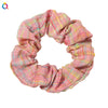 Wholesale Women's Handmade Cloth Hair Ring With Floral Plaid Pattern In Pastoral Style