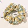 Wholesale Women's Handmade Cloth Hair Ring With Floral Plaid Pattern In Pastoral Style