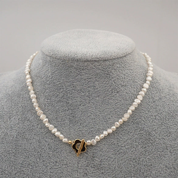 Wholesale Women's Handmade Freshwater Pearl Geometric Pattern Choker Necklace