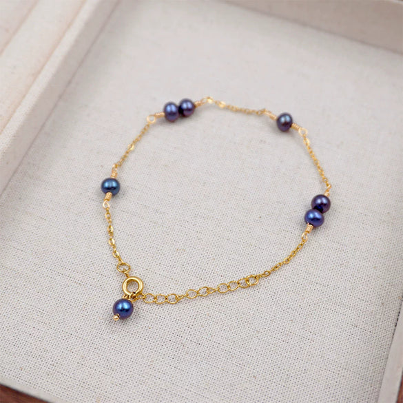 Wholesale Women's Handmade Freshwater Pearl Geometric Style Winding Bracelet