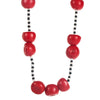 Wholesale Women's Handmade Fruit Pattern Cloth And Alloy Pendant Multilayered Necklace