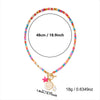 Wholesale Women's Handmade Geometric Alloy Seed Bead Necklace With Shell Conch And Starfish Pendant