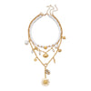 Wholesale Women's Handmade Geometric Alloy Shell Starfish Pendant Multilayered Clavicle Necklace Casual Minimalist Jewelry