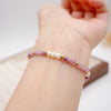 Wholesale Women's Handmade Geometric Artificial Crystal And Freshwater Pearl Clavicle Necklace