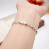 Wholesale Women's Handmade Geometric Artificial Crystal And Freshwater Pearl Clavicle Necklace