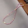 Wholesale Women's Handmade Geometric Artificial Crystal And Freshwater Pearl Clavicle Necklace