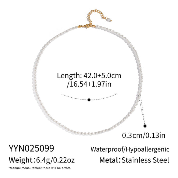 Wholesale Women's Handmade Geometric Beaded Pearl Necklace With 18K Real Gold Plating In Palace And Minimalist Style