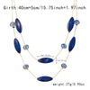 Wholesale Women's Handmade Geometric Marble Resin And Alloy Beaded Doublelayer Necklace