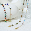 Wholesale Women's Handmade Geometric Stainless Steel Crystal Beaded Bracelet Jewelry