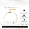 Wholesale Women's Handmade Geometric Stainless Steel 18K Gold Plated Crystal Crushed Stone Chain Bracelet
