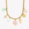 Wholesale Women's Handmade Geometric Stainless Steel Ocean Style Colorful Shell Conch Starfish Necklace