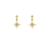 Wholesale Women's Handmade Geometric Star And Moon Earrings Copper Plated With Real Gold And Micro Inlaid Zircon