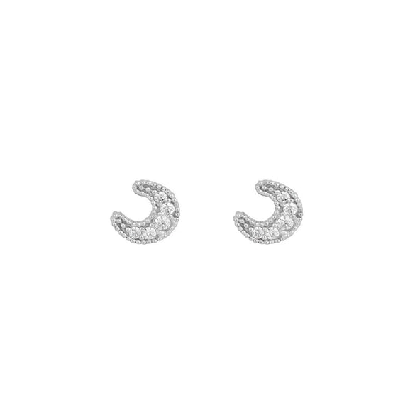Wholesale Women's Handmade Geometric Star And Moon Earrings Copper Plated With Real Gold And Micro Inlaid Zircon