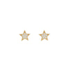 Wholesale Women's Handmade Geometric Star And Moon Earrings Copper Plated With Real Gold And Micro Inlaid Zircon