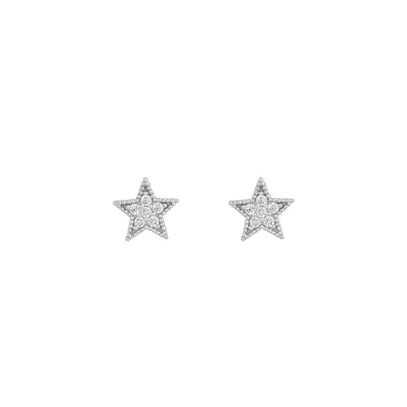 Wholesale Women's Handmade Geometric Star And Moon Earrings Copper Plated With Real Gold And Micro Inlaid Zircon