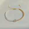 Wholesale Women's Handmade Glass Glaze Letter Geometric Beaded Bracelet