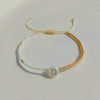 Wholesale Women's Handmade Glass Glaze Letter Geometric Beaded Bracelet