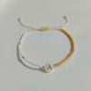 Wholesale Women's Handmade Glass Glaze Letter Geometric Beaded Bracelet