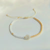 Wholesale Women's Handmade Glass Glaze Letter Geometric Beaded Bracelet