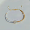 Wholesale Women's Handmade Glass Glaze Letter Geometric Beaded Bracelet