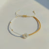 Wholesale Women's Handmade Glass Glaze Letter Geometric Beaded Bracelet