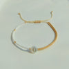 Wholesale Women's Handmade Glass Glaze Letter Geometric Beaded Bracelet