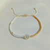 Wholesale Women's Handmade Glass Glaze Letter Geometric Beaded Bracelet