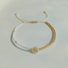 Wholesale Women's Handmade Glass Glaze Letter Geometric Beaded Bracelet