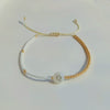 Wholesale Women's Handmade Glass Glaze Letter Geometric Beaded Bracelet