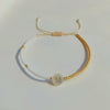 Wholesale Women's Handmade Glass Glaze Letter Geometric Beaded Bracelet