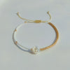 Wholesale Women's Handmade Glass Glaze Letter Geometric Beaded Bracelet