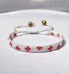 Wholesale Women's Handmade Glass Glazed Geometric Pattern Bracelet