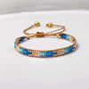 Wholesale Women's Handmade Glass Glazed Geometric Pattern Bracelet