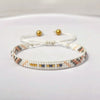Wholesale Women's Handmade Glass Glazed Geometric Pattern Bracelet