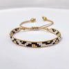 Wholesale Women's Handmade Glass Glazed Geometric Pattern Bracelet