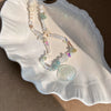Wholesale Women's Handmade Imitation Pearl And Acrylic Starfish Clavicle Necklace