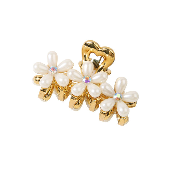 Wholesale Women's Handmade Imitation Pearl Plant Flower Hair Claw Hair Accessories