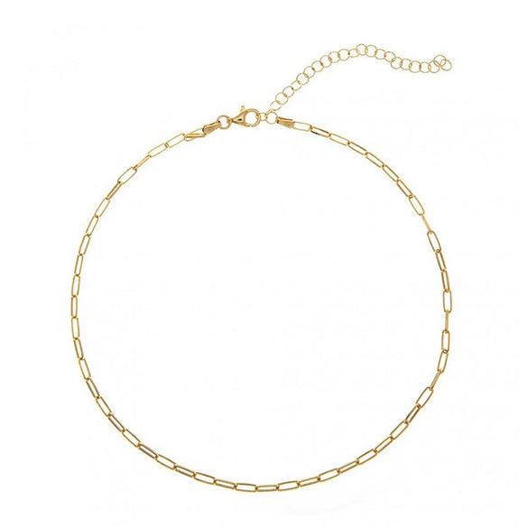 Wholesale Women's Handmade Ins Style Simple Elegant Geometric Ushaped 925 Sterling Silver Snake Bone Chain Necklace With Electroplating