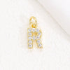 Wholesale Women's Handmade Jewelry Copper Letter Pendant Necklace With Micropaved Zircon