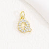 Wholesale Women's Handmade Jewelry Copper Letter Pendant Necklace With Micropaved Zircon
