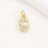 Wholesale Women's Handmade Jewelry Copper Letter Pendant Necklace With Micropaved Zircon