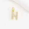 Wholesale Women's Handmade Jewelry Copper Letter Pendant Necklace With Micropaved Zircon