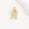 Wholesale Women's Handmade Jewelry Copper Letter Pendant Necklace With Micropaved Zircon
