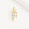 Wholesale Women's Handmade Jewelry Copper Letter Pendant Necklace With Micropaved Zircon