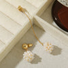 Wholesale Women's Handmade Light Luxury Geometric Pearl Earrings