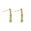 Wholesale Women's Handmade Light Luxury S925 Sterling Silver Natural Olivine Color Geometric Earrings